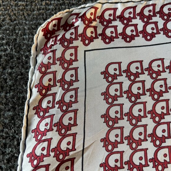 Vintage Christian Dior Silk Monogram Pocket Square Handkerchief - Picture 5 of 15